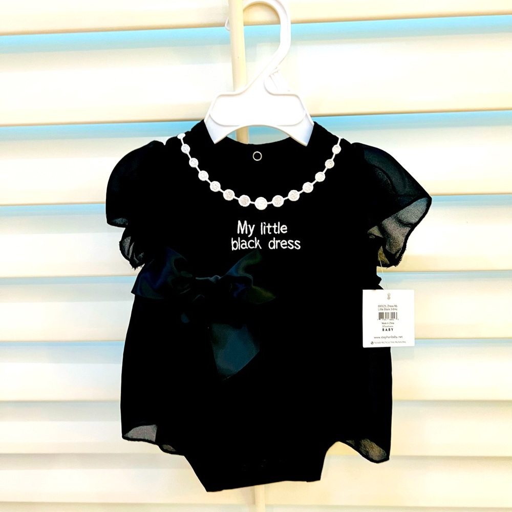 Stephan Baby My Little Black Dress Onesie 3-6 Months